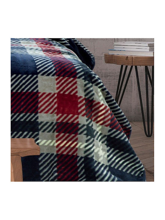 Kocoon Colin Samtige Decke Moni 160x220cm Blau