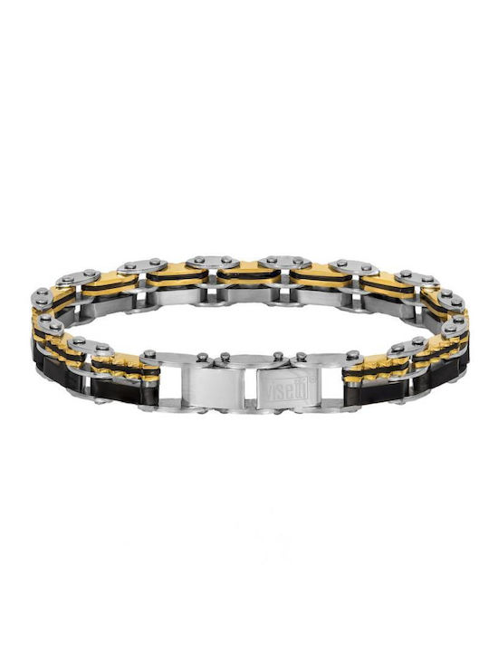 Visetti Bracelet made of Steel Gold Plated