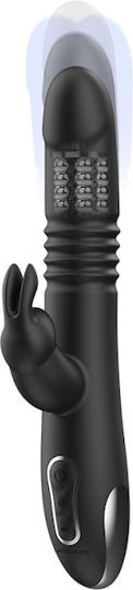 Dream Love Black & Silver Kenji Δονητής Rabbit με Απομακρυσμένο Έλεγχο Stimulating Vibe 24.5cm Black