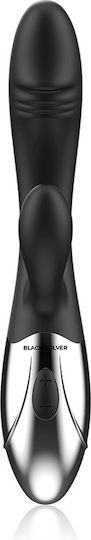 Dream Love Black & Silver Kaleb Δονητής Rabbit Stimulating Vibe 20cm Μαύρος