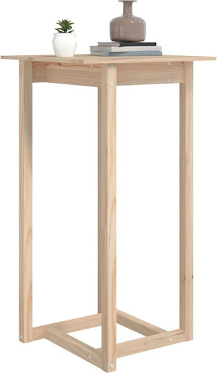 Square Bar Table Made of Solid Pine Wood 60x60x110cm