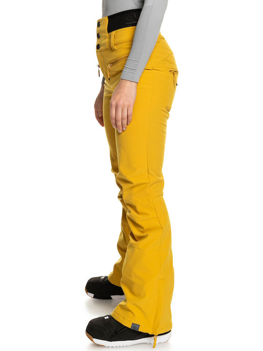 Roxy Rising High ERJTP03213-YLV0 Women's Trousers for Ski & Snowboard Yellow