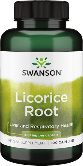 Swanson Licorice Root 450mg 100 κάψουλες