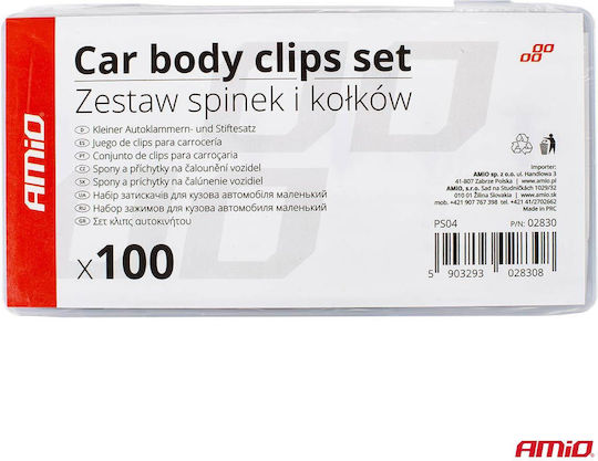 AMiO Car Plastic Clips 100 Pieces