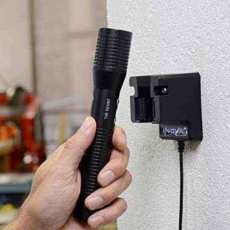 Niteize Rechargeable Flashlight LED IPX4 with Maximum Brightness 1300lm Inova T4R Rech CR123 Black