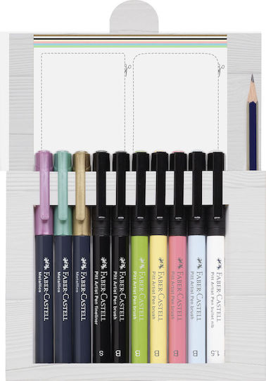 Faber-Castell Hand Lettering Μαρκαδόροι Καλλιγραφίας 0.3mm Σετ 12 χρώματα