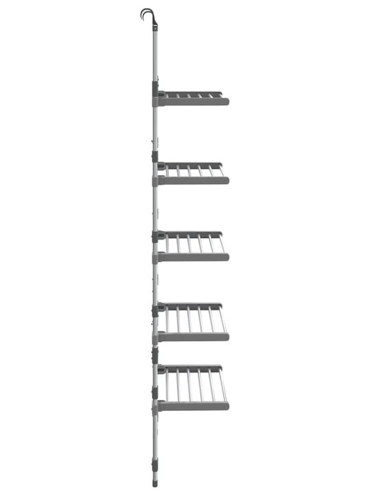 vidaXL Aluminum Folding Hanging Clothes Drying Rack 50x25cm