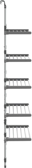 vidaXL Klappbarer Hängender Kleiderständer aus Aluminium 50x25cm