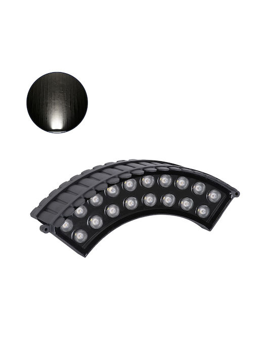 GloboStar Treelightjina Outdoor Floor Lamp LED Wall Washer 18W with Natural White Light IP67 Gray