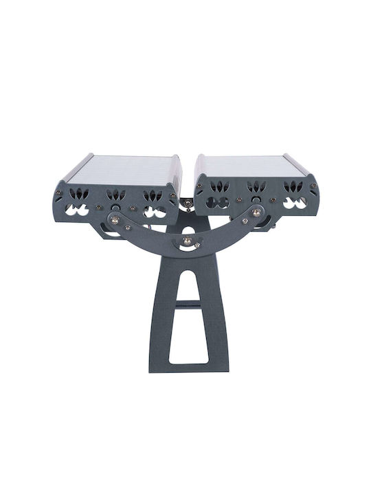 GloboStar Flood-Tena Outdoor Floor Lamp LED Wall Washer 192W with Warm White Light IP65 Silver