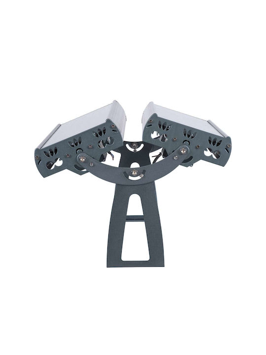 GloboStar Flood-Tena Outdoor Floor Lamp LED Wall Washer 192W with Warm White Light IP65 Silver