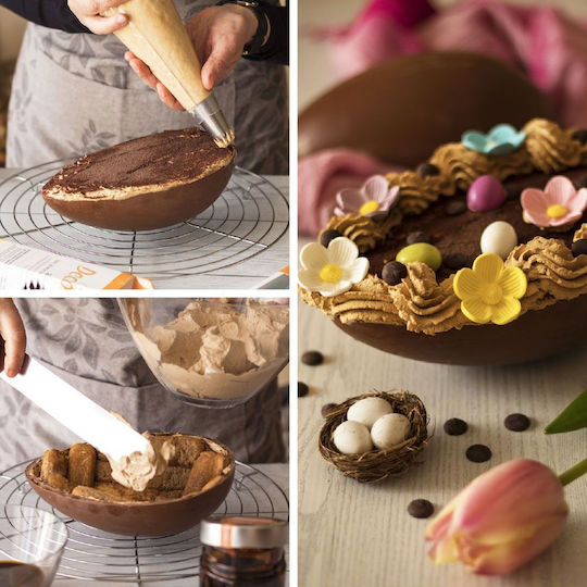 Decora No Coating Plastic Chocolates 2 Cups Baking Pan 15x10x4.5cm