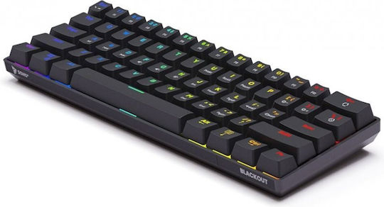 Savio Blackout Gaming Tastatură Mecanică 60% cu Outemu Red comutatoare și iluminare RGB (Engleză US)