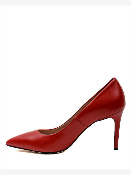 Women's Leather Pumps ZAKRO COLLECTION S720-FW22-23 RED RED