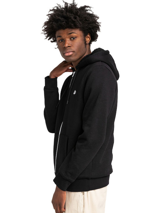 Bolton Cardigan With Hood Flint Black