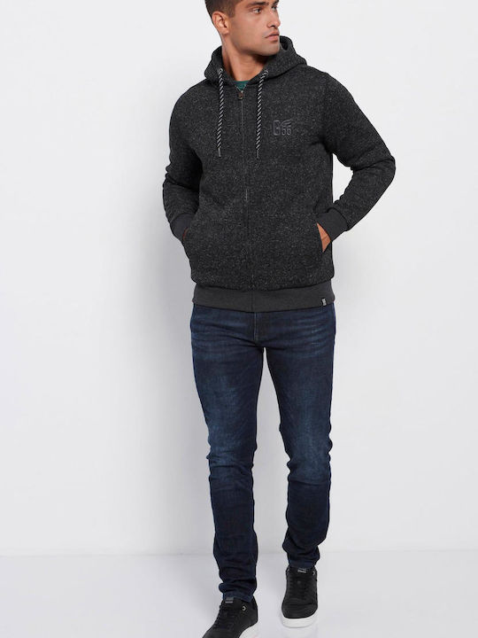 Garage Fifty5 Men's Cardigan with Hood & Pockets Black