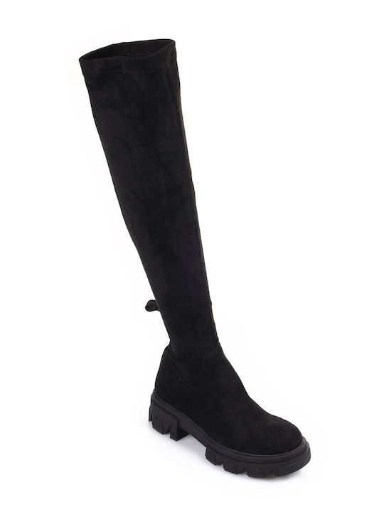 Μπότα Over the Knee Fshoes A82/1.00 - FSHOES - ΜΑΥΡΟ