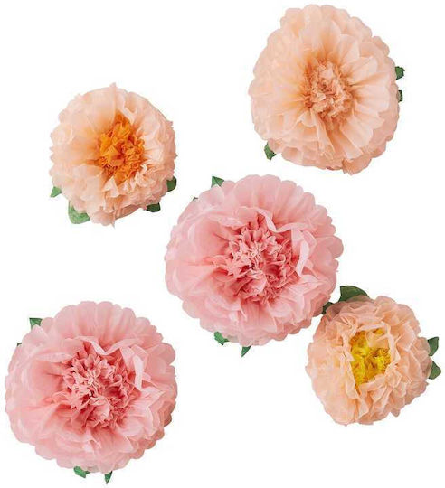 Ginger Ray Paper Party Decorations Flower Decoration Set for Party 5 Pieces
