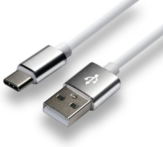 everActive Braided USB 2.0 Cable USB-C male - USB-A Λευκό 1m CBS-1CW