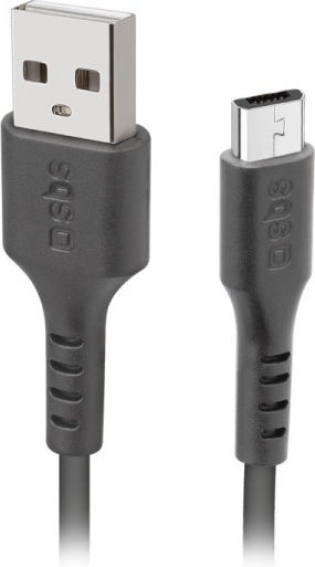 SBS Regular USB 2.0 to micro USB Cable Μαύρο 1m (LTHL200)