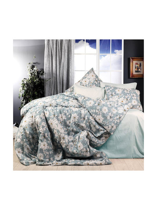 Dimcol Ήρα Μαξιλαροθήκη με Φάσα 425 White 50x70εκ.
