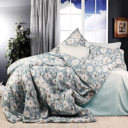Dimcol Ήρα Μαξιλαροθήκη με Φάσα 425 White 50x70εκ.