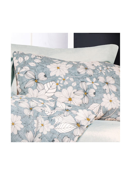 Dimcol Ήρα Μαξιλαροθήκη με Φάσα 425 White 50x70εκ.
