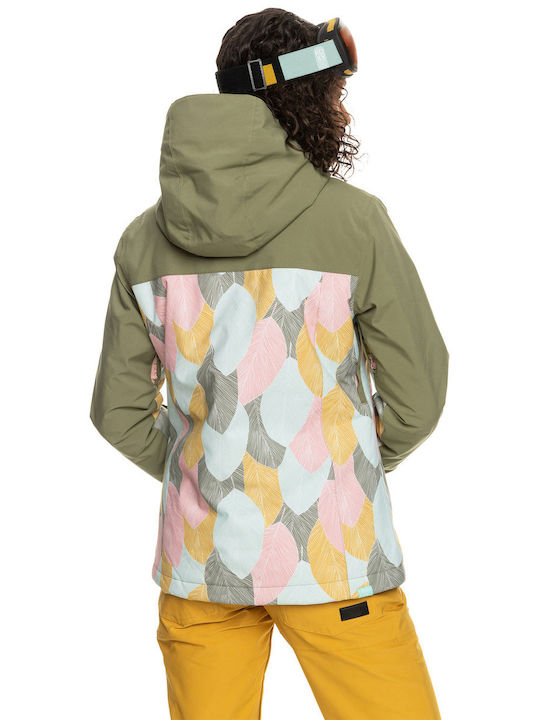 Roxy Galaxy Print Block Insulated ERJTJ03402-TPC1 Feminin Jachetă pentru Schi & Snowboard Verde