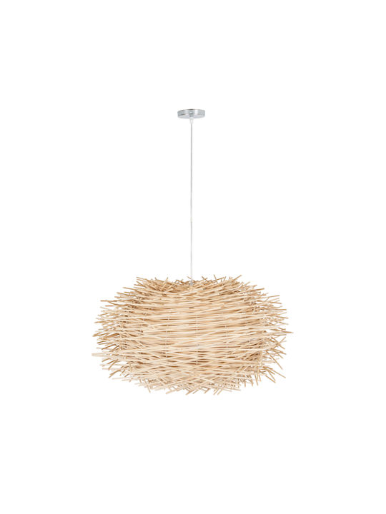 GloboStar Minorca Pendant Light Beige Bell with Socket E27 60x60x35cm