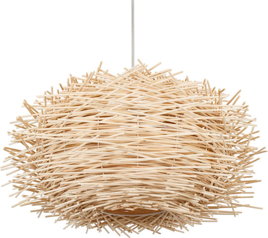 GloboStar Minorca Hängelampe Beige Glocke mit Fassung E27 60x60x35cm.