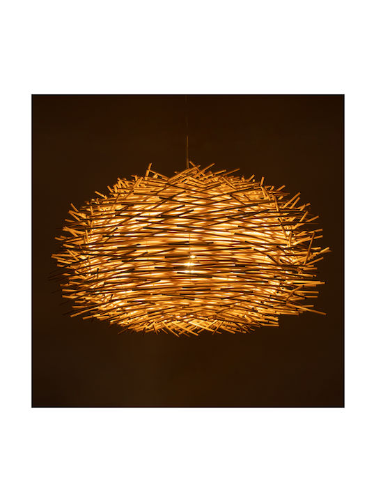 GloboStar Minorca Pendant Light Beige Bell with Socket E27 60x60x35cm