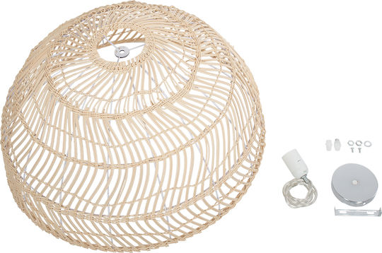 GloboStar Canary Ceiling Light Beige Boho Bell with E27 Socket 60x60x29cm
