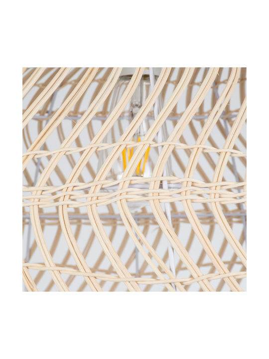 GloboStar Canary Ceiling Light Beige Boho Bell with E27 Socket 60x60x29cm