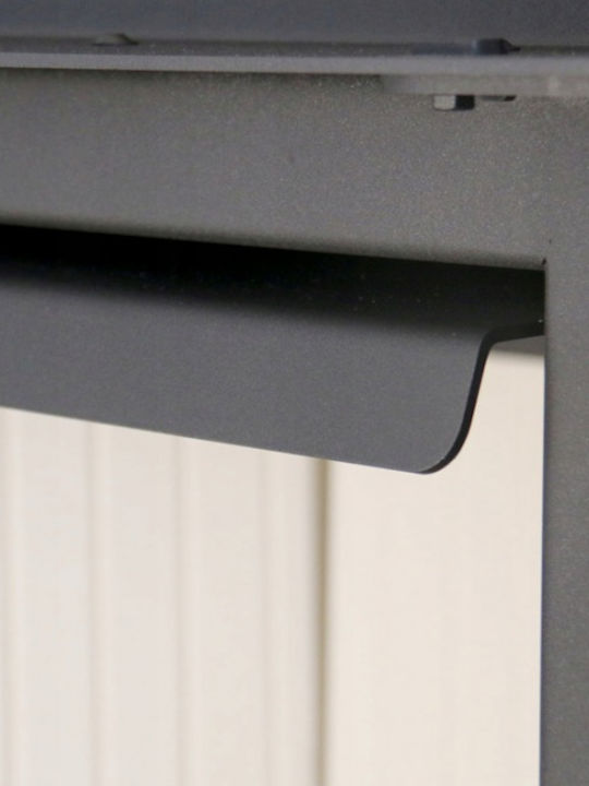 Kratki Lucy 14 Slim L BS Black Ενεργειακό Τζάκι Ξύλου 10kW Αριστερή Γωνία με Ανοιγόμενη Πόρτα