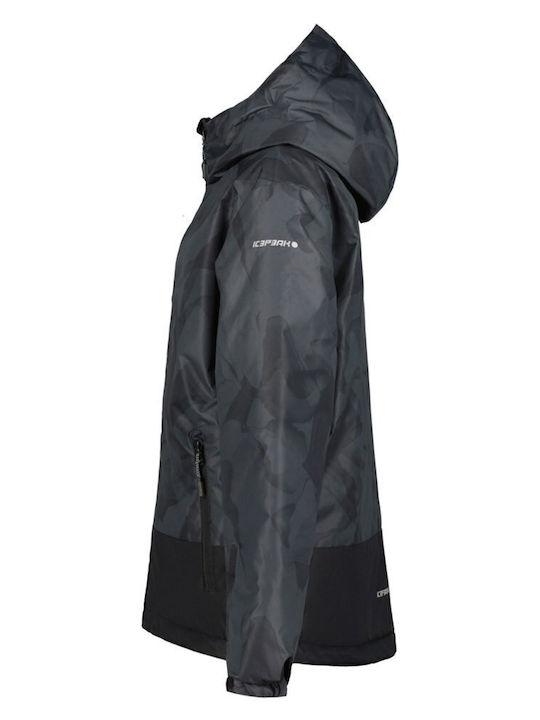 Lutcher Kids Casual Short Coat with Hood Grey