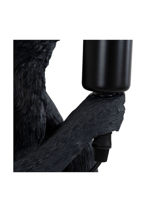 GloboStar Apes Decorative Lamp Figure with Socket for Bulb E27 Black