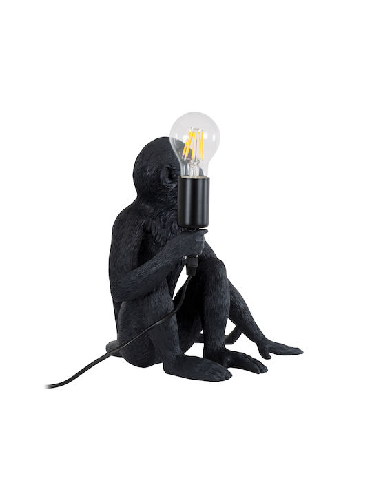 GloboStar Apes Decorative Lamp Figure with Socket for Bulb E27 Black