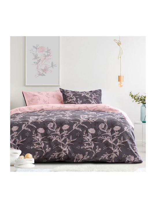 Kocoon Quilt Queen 230x250cm Grunge Rose / Gray