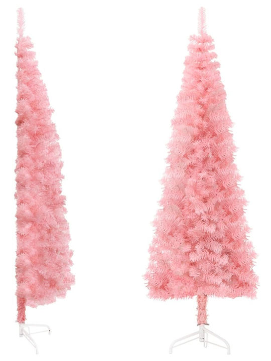 Christmas Slim Pink Tree with Metallic Base H210cm