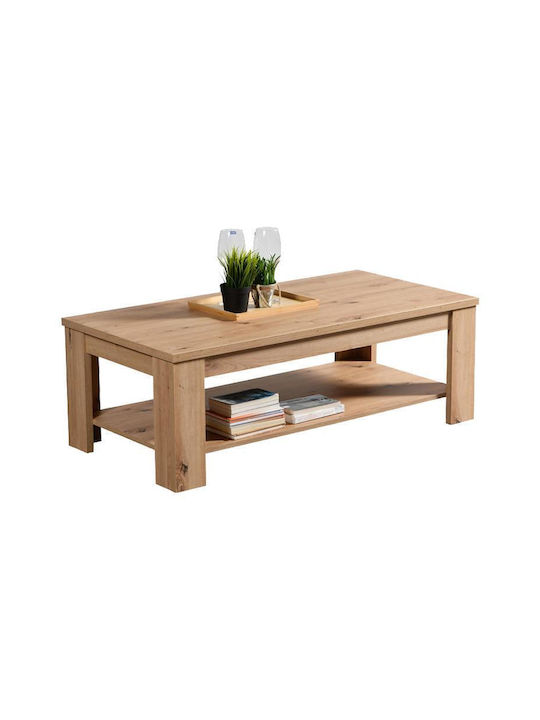 Rectangular Central Coffee Table Oscar Wooden Ks Artisan Oak M120xW60xH41.5cm
