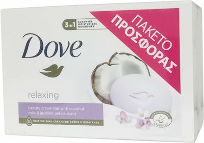 Dove Relaxing Beauty Cream Bar with Coconut & Jasmine 4x90gr