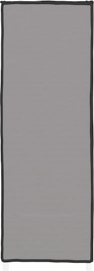Fabric Shoe Organizer with 4 Shelves Gray 60x28x90cm