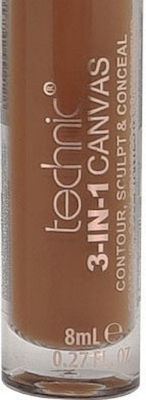 Technic 3 in 1 Canvas Contour, Sculpt & Conceal Liquid Concealer Chestnut 8ml