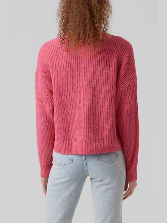 Vero Moda Women's Long Sleeve Sweater Hot Pink