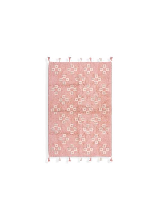 Nef-Nef Homeware Gener Teppich Rechteckig mit Fransen Pink 028215