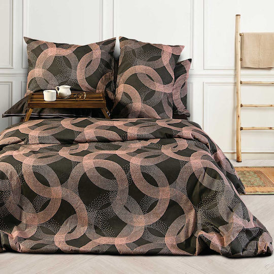 SB Home Sheet Sets Queen 230x260cm. Rings Brown 4pcs