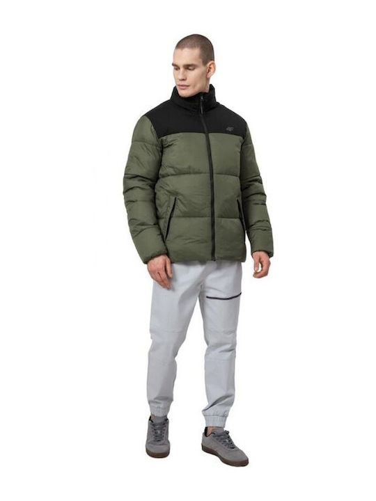 4F Down Herren Winter Jacke Bomber Khaki