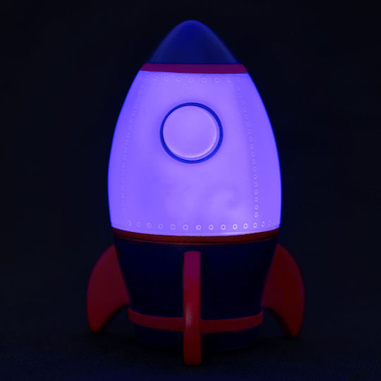 Legami Milano Kinder Dekorative Lampe Rakete mit Farbwechsel Weiß 10.5x7.11x12.5εκ.