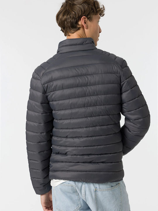 Tiffosi Men's Winter Puffer Jacket Windproof Gray