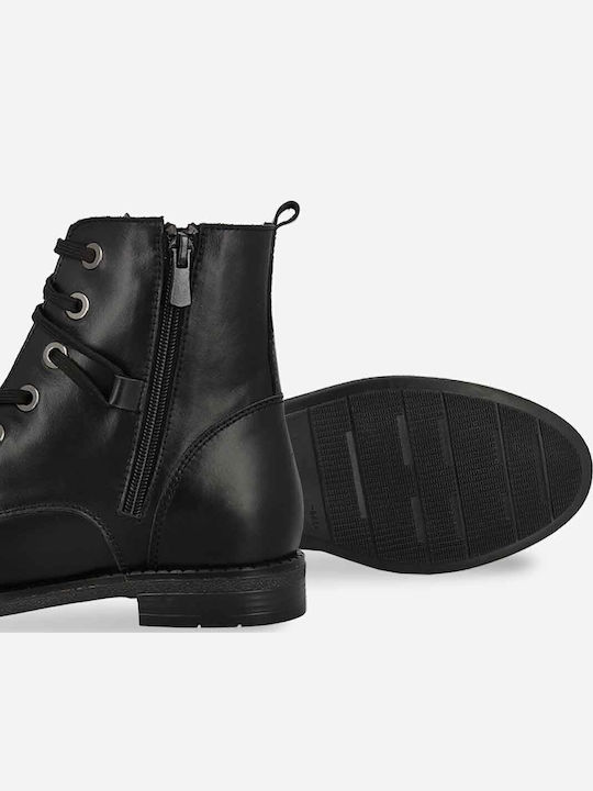 Leather Women's Ankle Boots Black